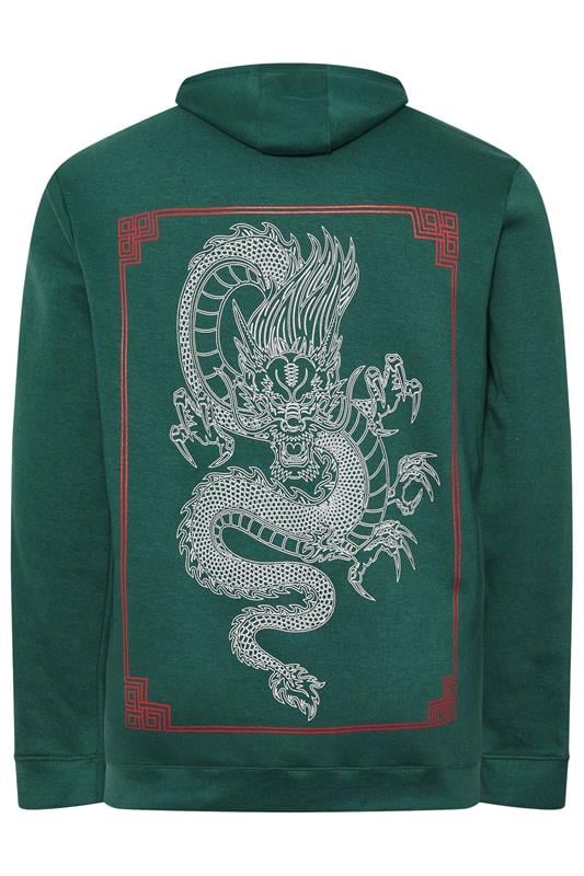BadRhino Big & Tall Green Dragon Graphic Hoodie | BadRhino 2