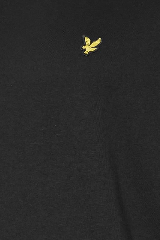 LYLE & SCOTT Big & Tall Black Plain T-Shirt | BadRhino 3