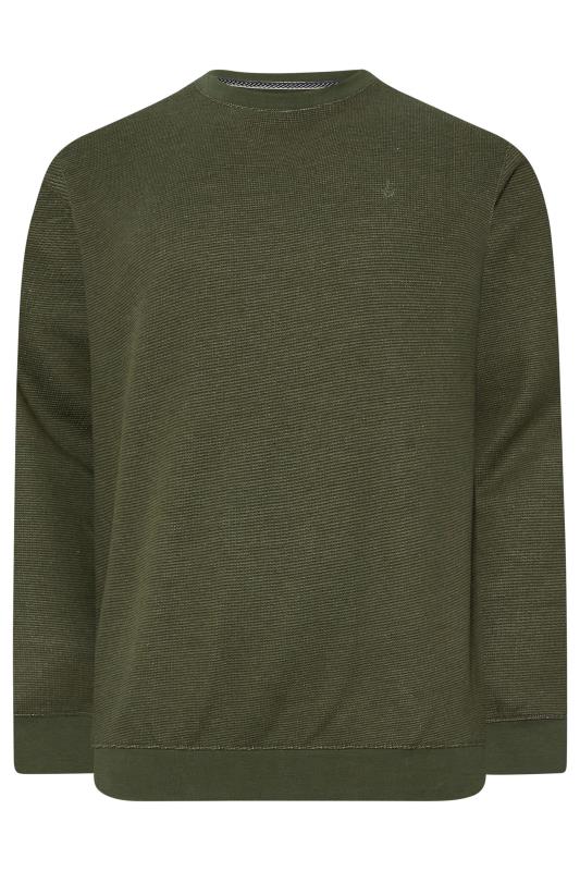 BLEND Big & Tall Khaki Ribbed Sweatshirt | BadRhino 3