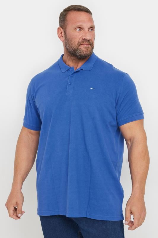 BadRhino Big & Tall Cobalt Blue Extra Long Core Polo Shirt | BadRhino 1