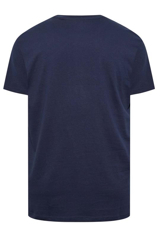 BadRhino Big & Tall Navy Blue X-Ray Skull Print T-Shirt | BadRhino  4