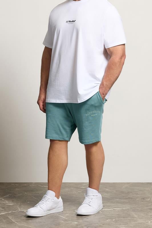  JACK & JONES Big & Tall Mineral Blue Jogger Sweat Shorts