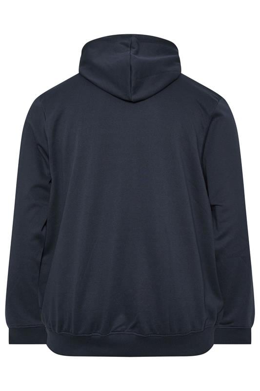 JACK & JONES Big & Tall Navy Blue Hoodie | BadRhino 2