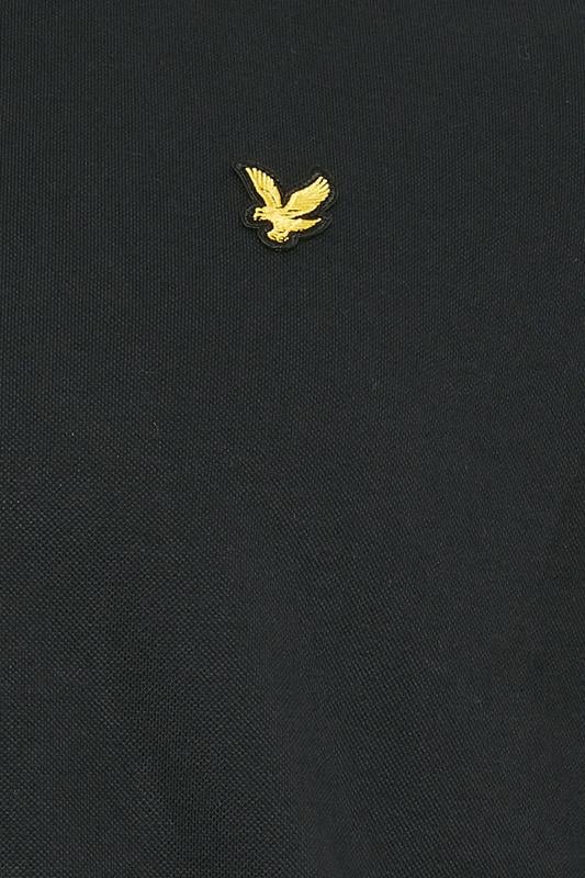 LYLE & SCOTT Big & Tall Black Tartan Collar Polo Shirt | BadRhino 5