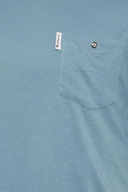 BEN SHERMAN Big & Tall Shadow Blue Signature Pocket T-Shirt | BadRhino 2
