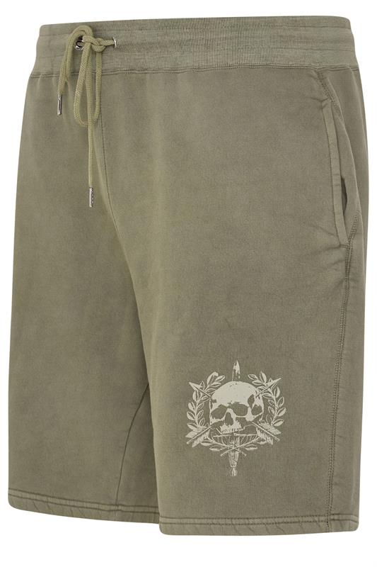 BadRhino Big & Tall Black Japanese Printed Jogger Shorts | BadRhino 7