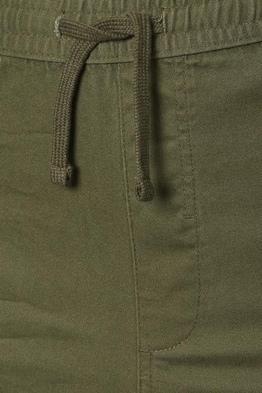 BadRhino Big & Tall Olive Green Elasticated Waist Chinos | BadRhino 3