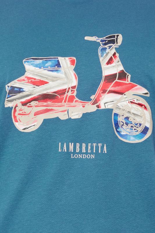 LAMBRETTA Big & Tall Blue Scooter Flag T-Shirt 3