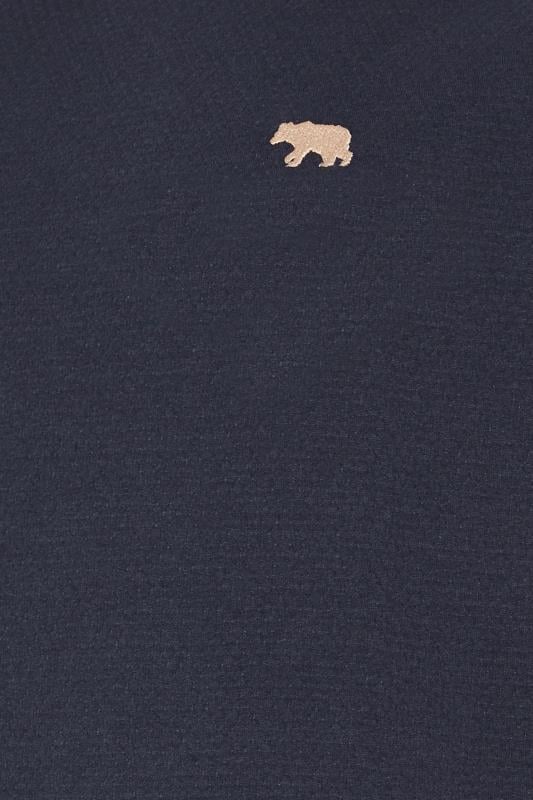 D555 Big & Tall Navy Blue Waffle Textured T-Shirt | BadRhino 3