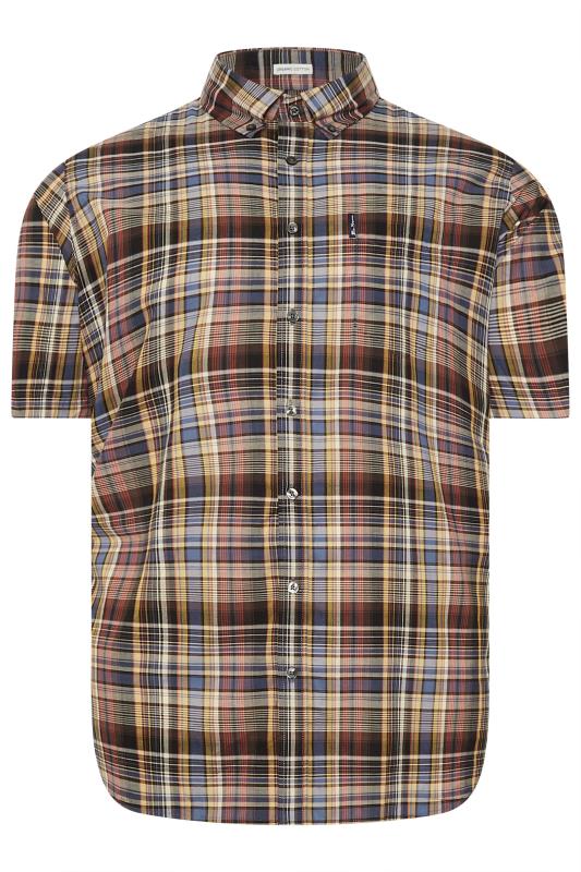 BEN SHERMAN Big & Tall Blue Gradient Check Shirt | BadRhino 3