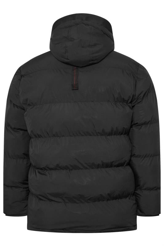 D555 Big & Tall Black Quilted Fleece Lined Puffer Jacket | BadRhino 4