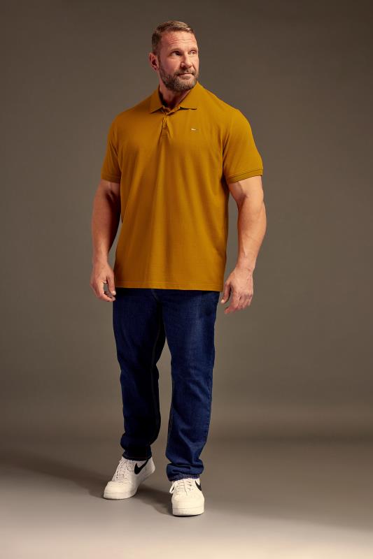 BadRhino Mustard Yellow Essential Polo Shirt | BadRhino 2