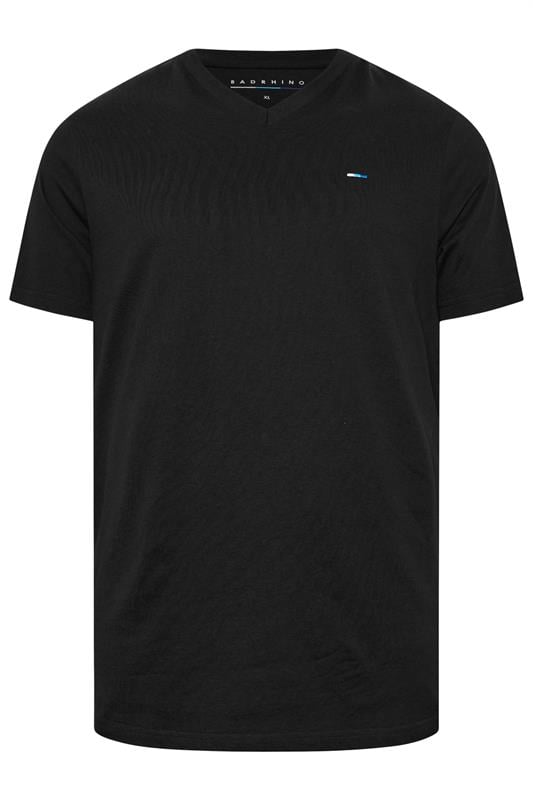BadRhino Big & Tall Black 5 Pack V-Neck T-Shirts | BadRhino 2