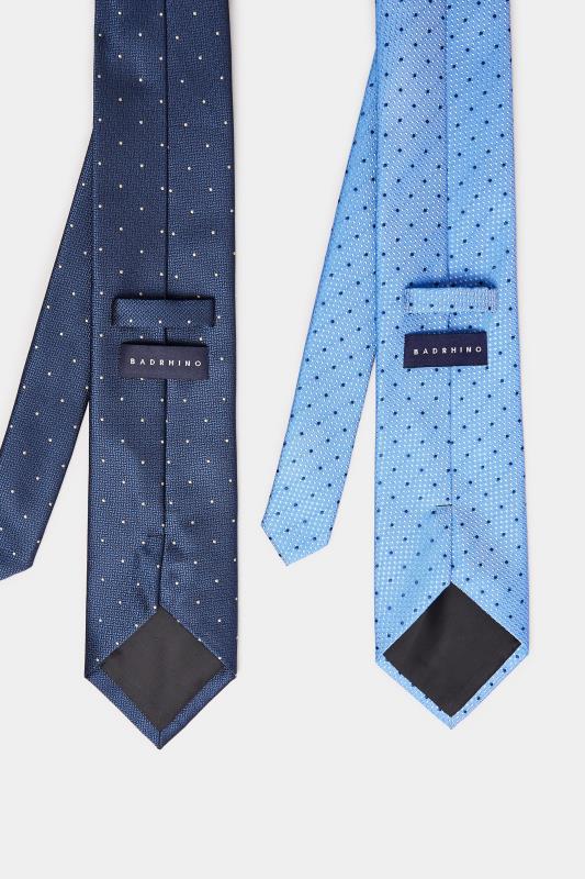 BadRhino Blue 2 PACK Polka Dot Textured Ties | BadRhino 3