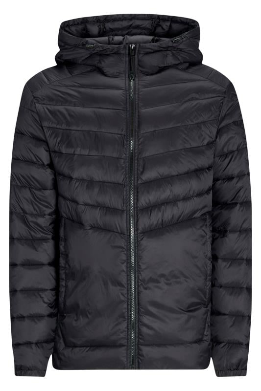 JACK & JONES Big & Tall Black Puffer Jacket | BadRhino 1