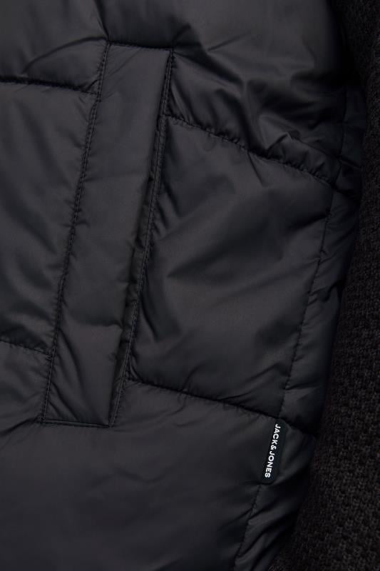 JACK & JONES Big & Tall Black Puffer Gilet | BadRhino 2