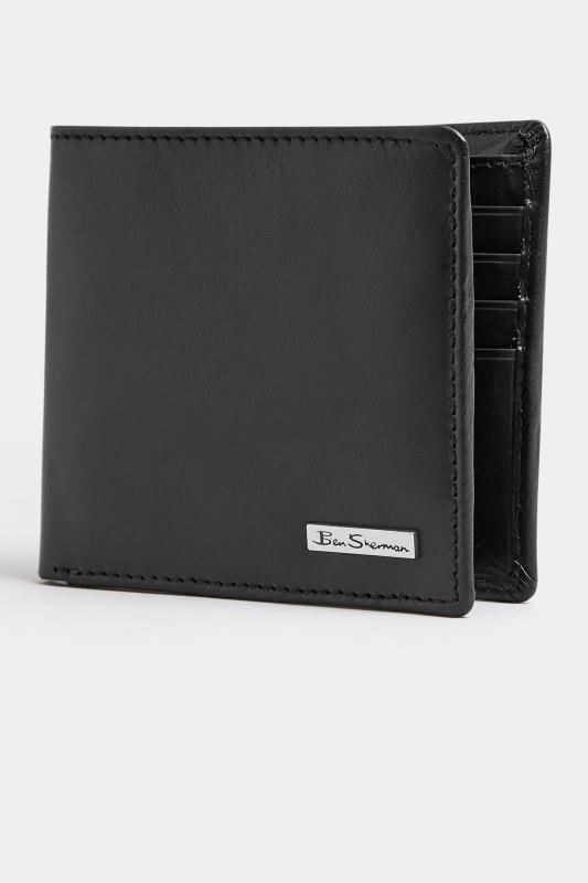 Men's  BEN SHERMAN Black Leather 'Dennison' Bi-Fold Wallet