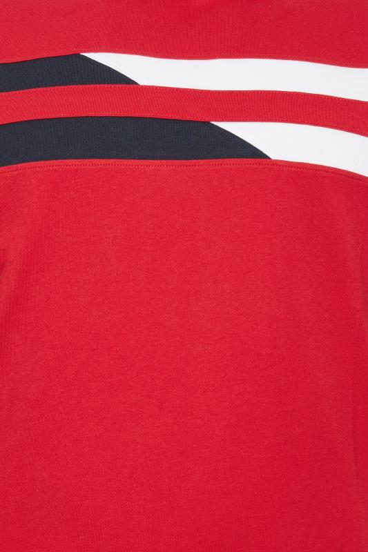 BadRhino Big & Tall Red & White Chest Stripe T-Shirt | BadRhino 4