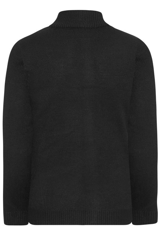 BadRhino Black Essential Full Zip Knitted Jumper | BadRhino 4