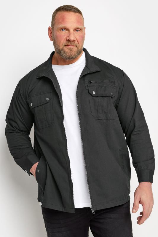 Men's  BadRhino Big & Tall Black Zip Through Jacket