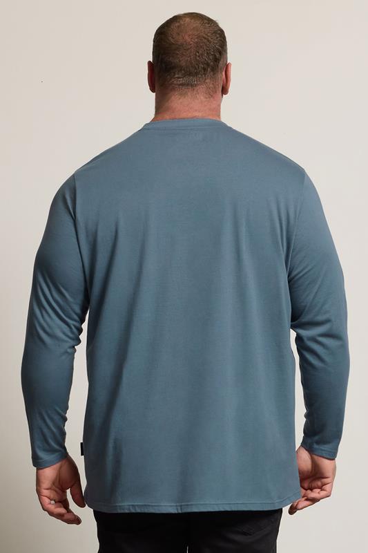 BadRhino Big & Tall Petrol Blue Extra Long Core Long Sleeve T-Shirt | BadRhino 3