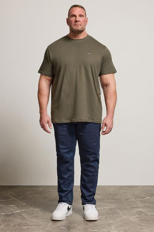 BadRhino Big & Tall Indigo Blue Straight Leg Stretch Jeans | BadRhino 2