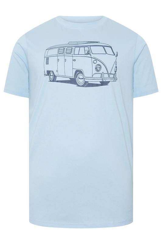 BadRhino Big & Tall Blue Extra Long Campervan Graphic T-Shirt | BadRhino 5