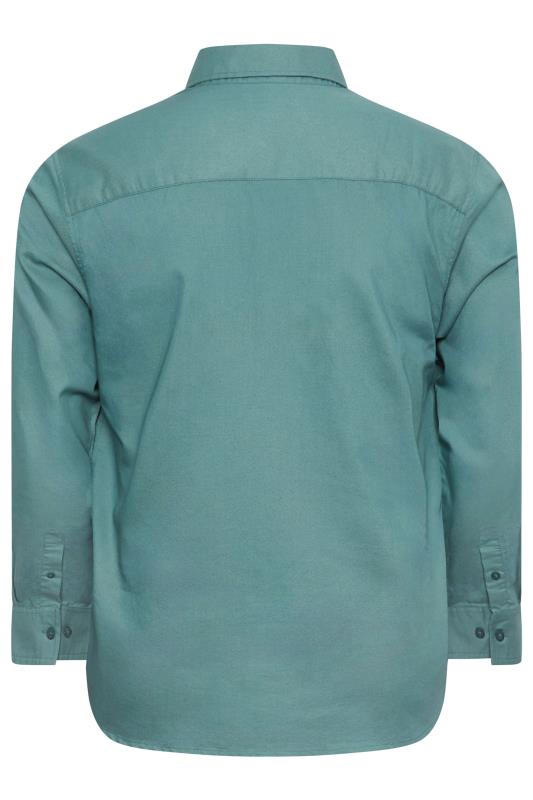 BadRhino Big & Tall Blue Long Sleeve Oxford Shirt | BadRhino 5