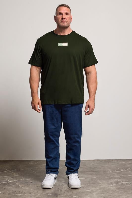 JACK & JONES Big & Tall Duffel Bag Green Pan T-Shirt | BadRhino 2
