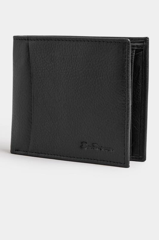 Men's  BEN SHERMAN Black Leather 'Burns' Bi-Fold Wallet