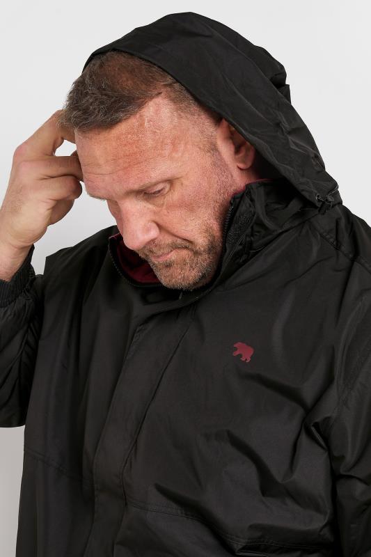 D555 Big & Tall Black Showerproof Fleece Lined Jacket | BadRhino 2