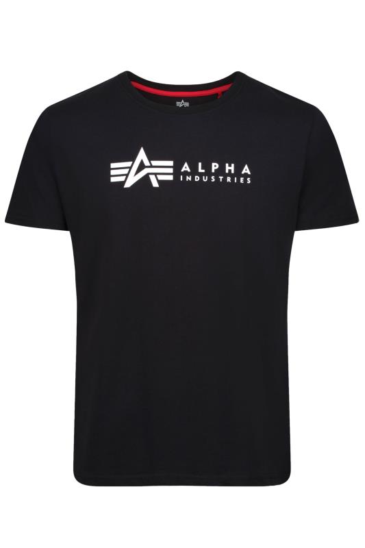 ALPHA INDUSTRIES 2 PACK Black Logo T-Shirts | BadRhino 5
