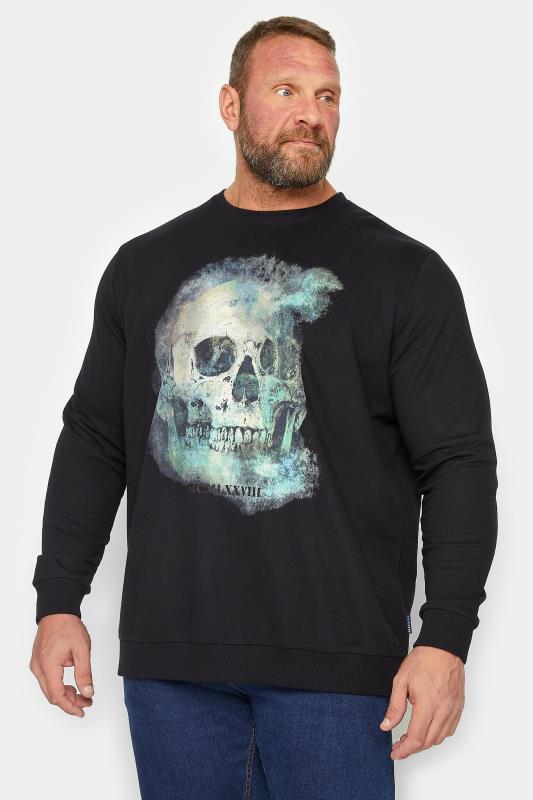 Men's  BadRhino Big & Tall Black Skull Print Sweatshirt