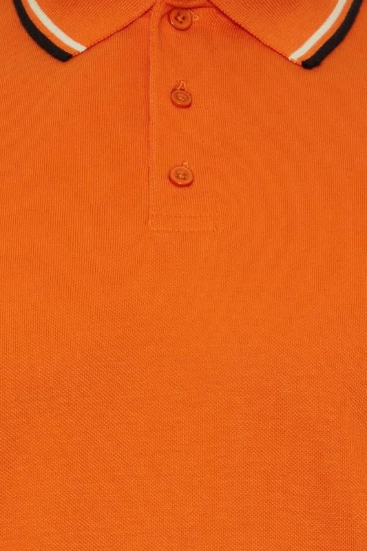 BadRhino Big & Tall Orange Tipped Polo Shirt | BadRhino  3