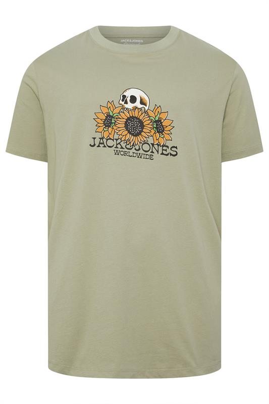 JACK & JONES Big & Tall Seagrass Green Graphic T-Shirt | BadRhino 2