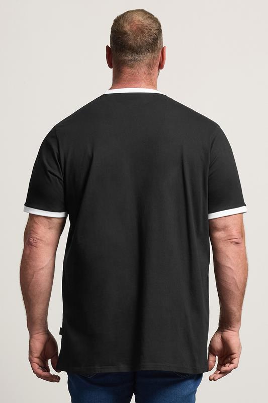 BadRhino Big & Tall Black Extra Long Ringer T-Shirt | BadRhino 2