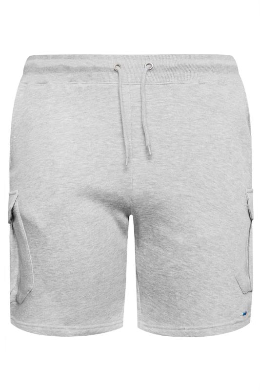 BadRhino Grey Marl Essential Cargo Jogger Shorts | BadRhino 4