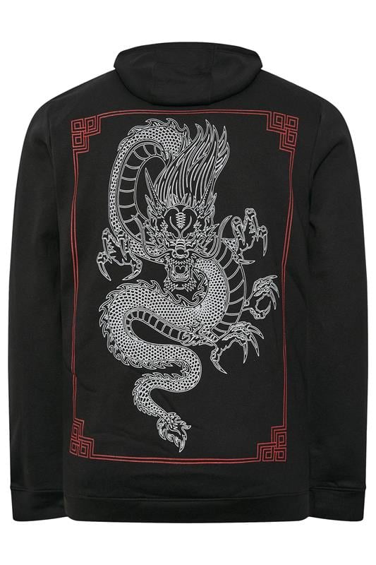 BadRhino Big & Tall Black Dragon Graphic Hoodie | BadRhino 2