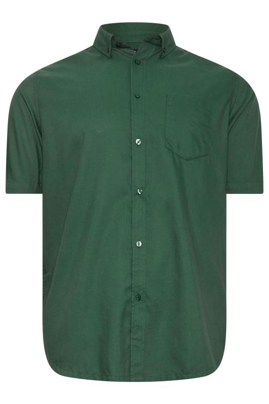 BadRhino Big & Tall Dark Green Short Sleeve Oxford Shirt | BadRhino 4