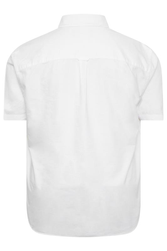 LYLE & SCOTT Big & Tall White Short Sleeve Oxford Shirt | BadRhino 3
