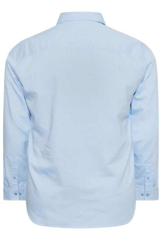 BadRhino Big & Tall Light Blue Long Sleeve Oxford Shirt | BadRhino 4