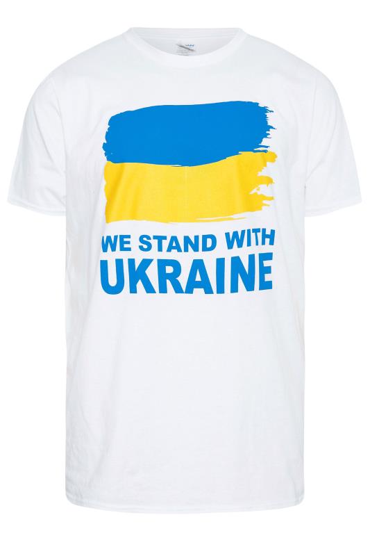 Ukrainian Crisis 100% Donation White 'We Stand With Ukraine' T-Shirt | BadRhino 4