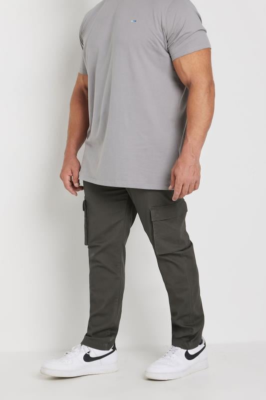 Men's  BadRhino Big & Tall Slate Grey Stretch Cargo Trousers