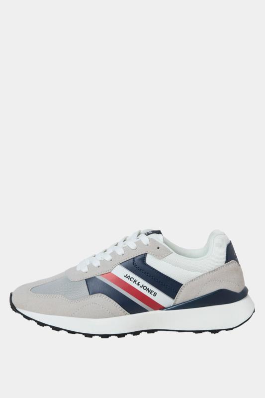 JACK & JONES Grey & Blue Side Panel Trainers | BadRhino 2