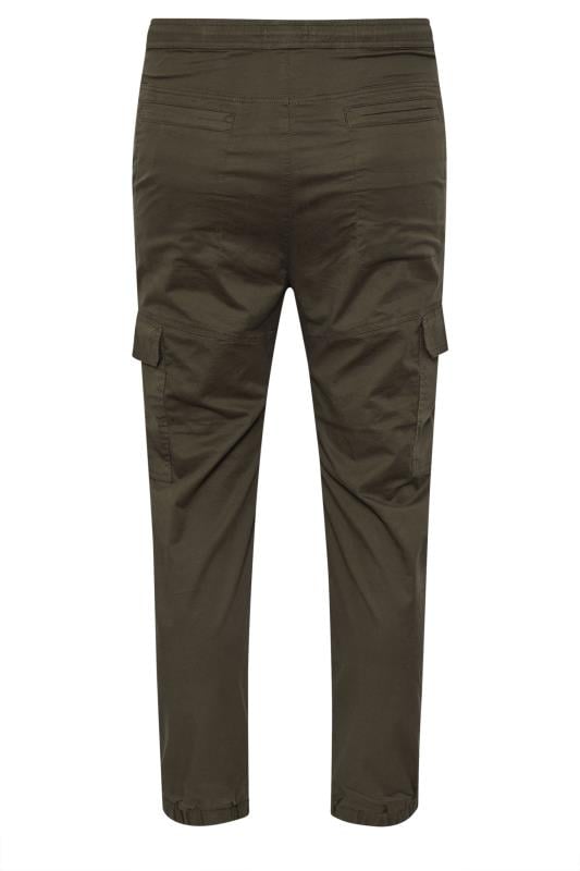 BadRhino Big & Tall Brown Cuffed Cargo Trousers | BadRhino 5