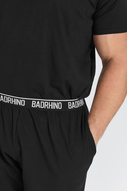 BadRhino Big & Tall Black Lounge Shorts & T-Shirt Set | BadRhino 4