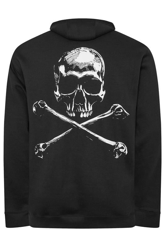 BadRhino Big & Tall Black Skull Graphic Hoodie | BadRhino 7