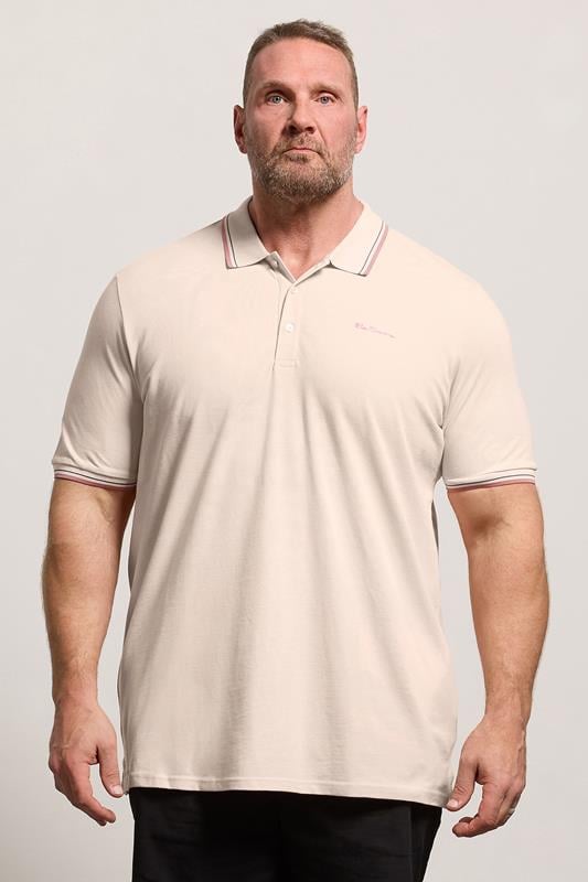  Ben Sherman Big & Tall Lake Blue Signature Pique Polo Shirt