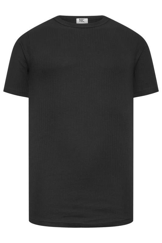 KAM Big & Tall Black Thermal Short Sleeve T-Shirt | BadRhino 3