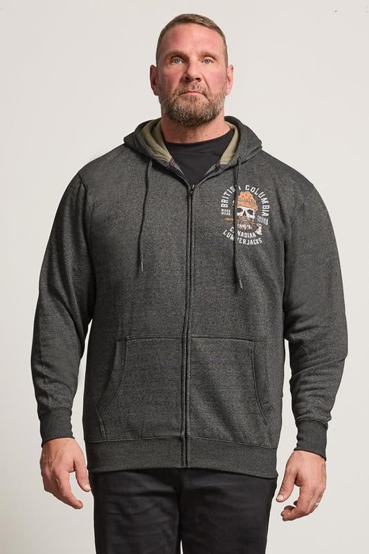 Men's  KAM Big & Tall Black 'British Columbia' Slogan Hood